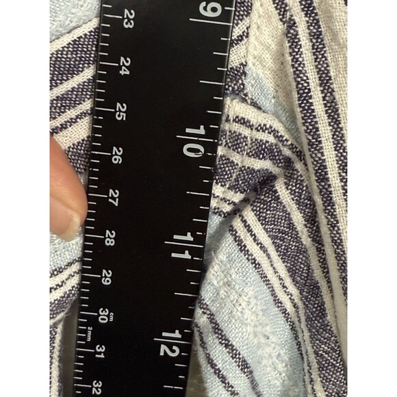 Briggs Ladies' Linen Blend Pull‎ On Wide Leg Striped Pants Size XS Coastal Beach - Picture 12 of 14